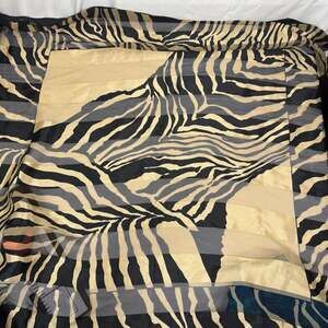 Unbranded Zebra Print Sheer Striped Square Scarf 40x40